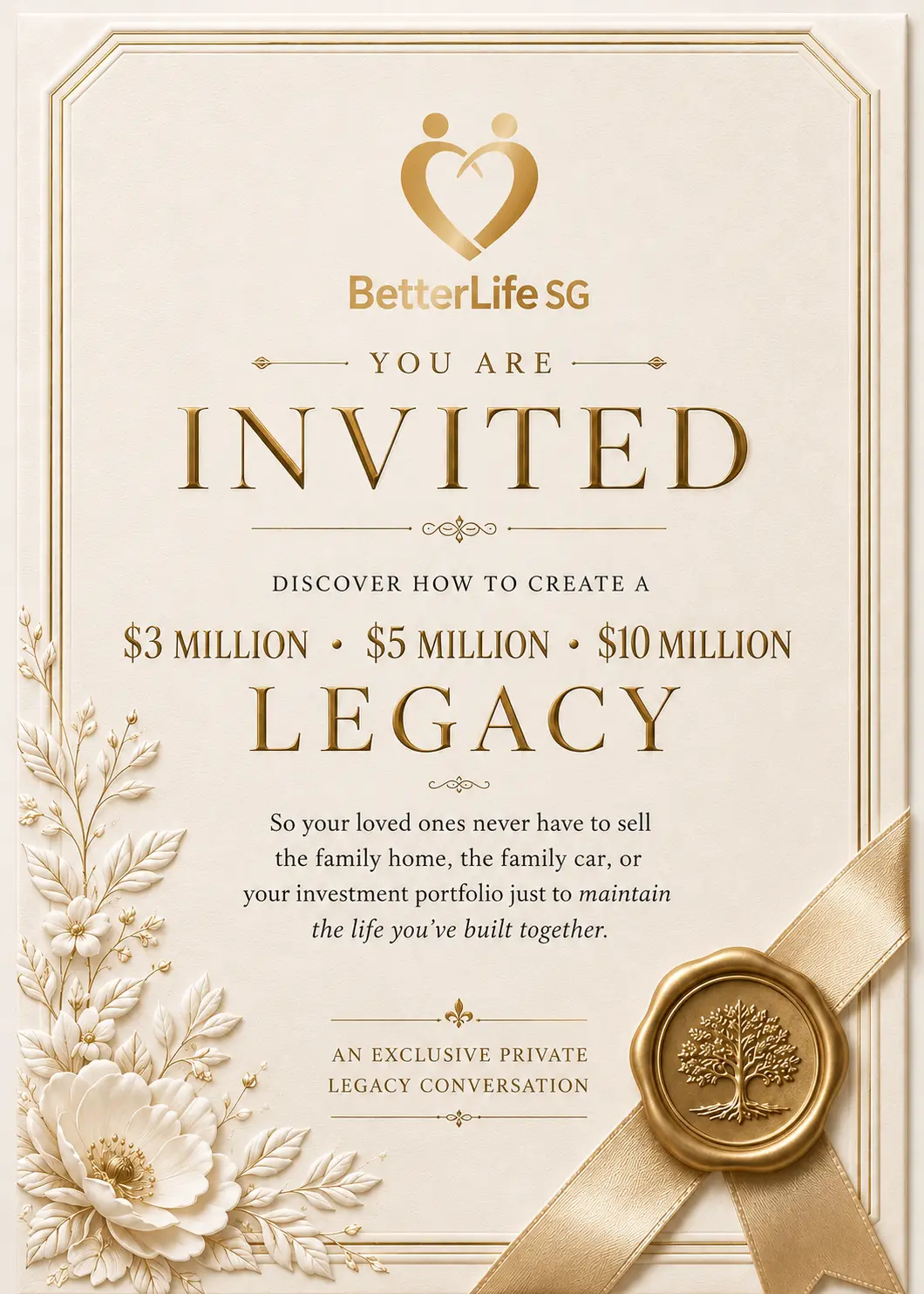 Complete private legacy conversation invitation